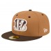 Бейсболка Cincinnati Bengals New Era Light Brown/Dark Brown Two-Tone Walnut 59FIFTY