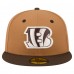 Бейсболка Cincinnati Bengals New Era Light Brown/Dark Brown Two-Tone Walnut 59FIFTY