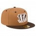 Бейсболка Cincinnati Bengals New Era Light Brown/Dark Brown Two-Tone Walnut 59FIFTY