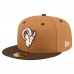 Бейсболка Los Angeles Rams New Era Light Brown/Dark Brown Two-Tone Walnut 59FIFTY