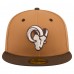 Бейсболка Los Angeles Rams New Era Light Brown/Dark Brown Two-Tone Walnut 59FIFTY