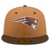Бейсболка New England Patriots New Era Light Brown/Dark Brown Two-Tone Walnut 59FIFTY