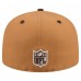 Бейсболка New England Patriots New Era Light Brown/Dark Brown Two-Tone Walnut 59FIFTY