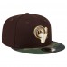 Бейсболка Los Angeles Rams New Era Dark Brown Burnt Wood Camo 9FIFTY Snapback