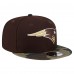 Бейсболка New England Patriots New Era Dark Brown Burnt Wood Camo 9FIFTY Snapback