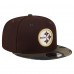Бейсболка Pittsburgh Steelers New Era Dark Brown Burnt Wood Camo 9FIFTY Snapback