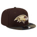 Бейсболка Baltimore Ravens New Era Dark Brown Burnt Wood Camo 9FIFTY