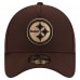 Бейсболка Pittsburgh Steelers New Era Dark Brown Burnt Wood A-Frame 9FORTY