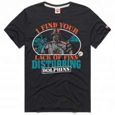 Unisex Miami Dolphins Homage Charcoal Star Wars x NFL Tri-Blend T-Shirt