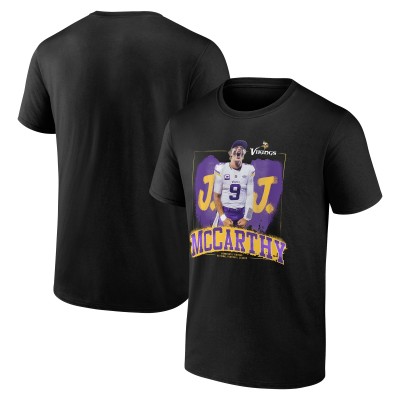 Minnesota Vikings J.J. McCarthy Black Player Hype T-Shirt