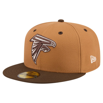 Бейсболка Atlanta Falcons New Era Light Brown/Dark Brown Two-Tone Walnut 59FIFTY
