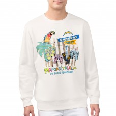 Los Angeles Chargers Margaritaville Cream Gameday Party Fleece Sweatshirt