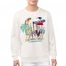 New England Patriots Margaritaville Cream Gameday Party Fleece Sweatshirt