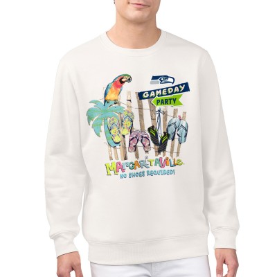 Seattle Seahawks Margaritaville Cream Gameday Party Fleece Sweatshirt