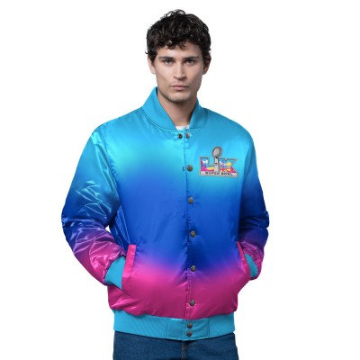 Starter Light Blue Super Bowl LX Full-Snap Varsity Jacket