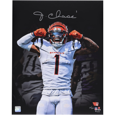 Фото с автографом Ja'Marr Chase Cincinnati Bengals Fanatics Authentic 16 x 20 Unleashed - Limited Edition of 25