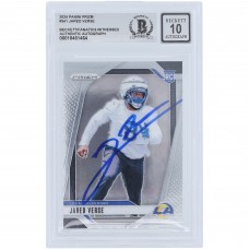 Jared Verse Los Angeles Rams Autographed 2024 Panini Prizm #341 Beckett Fanatics Witnessed Authenticated 10 Rookie Card Jared Verse Los Angeles Rams Autographed 2024 Panini Prizm #341 Beckett Fanatics Witnessed Authenticated 10 Rookie Card