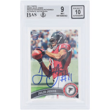 Карточка Julio Jones Atlanta Falcons Autographed 2011 Topps #350A Beckett Fanatics Witnessed Authenticated 9/10