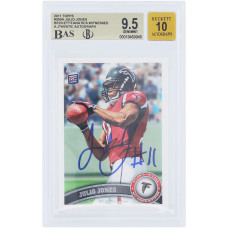 Карточка Julio Jones Atlanta Falcons Autographed 2011 Topps #350A Beckett Fanatics Witnessed Authenticated 9.5/10