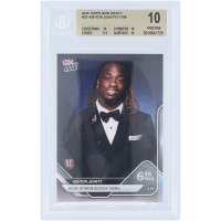 Ashton Jeanty Las Vegas Raiders 2025 Topps Now Record-Setting RB Selected 6th Overall #D-2 BGS Authenticated 10 Rookie Card - 10,10,9.5,10 Subgrades