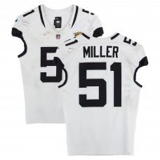 Ventrell Miller Jacksonville Jaguars Fanatics Authentic Game-Used #51 White Nike Jersey vs. Cincinnati Bengals on September 14, 2025