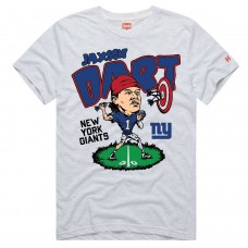 Unisex New York Giants Jaxson Dart Homage Ash Caricature Player Graphic Tri-Blend T-Shirt