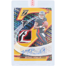 Карточка Michael Penix Jr. Atlanta Falcons Autographed 2024 Panini Zenith Logo Relic Gold #ZJA-MPJ #7/10