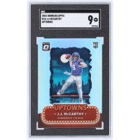 J.J. McCarthy Minnesota Vikings 2024 Panini Donruss Optic Uptowns #10 SGC Authenticated 9 Rookie Card