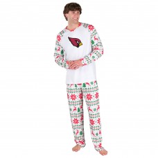 Arizona Cardinals Concepts Sport White Tidings All-Over Print Knit Long Sleeve Top & Pants Set Arizona Cardinals Concepts Sport White Tidings All-Over Print Knit Long Sleeve Top & Pants Set