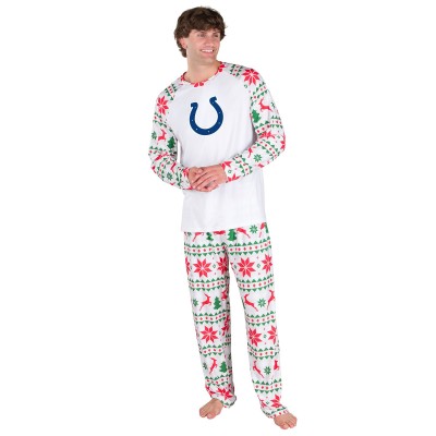 Indianapolis Colts Concepts Sport White Tidings All-Over Print Knit Long Sleeve Top & Pants Set