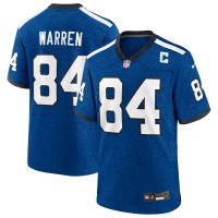Indianapolis Colts Tyler Warren Nike Heather Royal Alternate 2 Indiana Nights Game Jersey