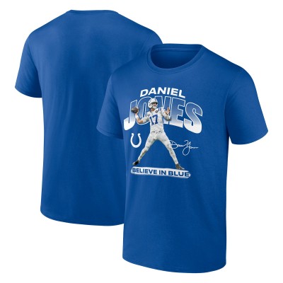 Indianapolis Colts Daniel Jones Royal Player Hype T-Shirt