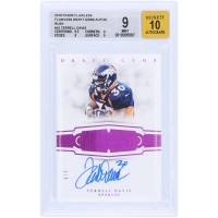 Terrell Davis Denver Broncos Autographed 2018 Panini Flawless Draft Gems Ruby #DG-TD #3/4 BGS Authenticated 9/10 Card - 9.5,9,9,9 Subgrades