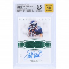 Terrell Davis Denver Broncos Autographed 2018 Panini Flawless Draft Gems Emerald #DG-TD #1/2 BGS Authenticated 8.5/10 Card - 9.5,8,9,9.5 Subgrades