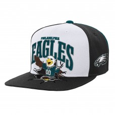 Подростковая Philadelphia Eagles Mitchell & Ness White Team Mascot Snapback Hat