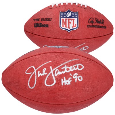 Jack Lambert Pittsburgh Steelers Autographed Fanatics Authentic Wilson Duke Full Color Football with HOF 90 Inscription