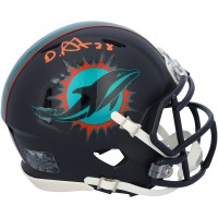 De’Von Achane Miami Dolphins Autographed Fanatics Authentic Riddell 2025 Rivalry Speed Mini Helmet