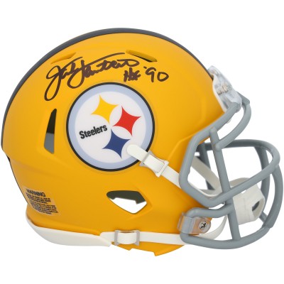 Jack Lambert Pittsburgh Steelers Autographed Fanatics Authentic Riddell 2025 Alternate Speed Mini Helmet with HOF 90 Inscription