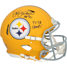 Jack Lambert Pittsburgh Steelers Autographed Fanatics Authentic Riddell 2025 Alternate Speed Authentic Helmet with Multiple Inscriptions Jack Lambert Pittsburgh Steelers Autographed Fanatics Authentic Riddell 2025 Alternate Speed Authentic Helmet with Multiple Inscriptions