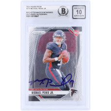 Карточка Michael Penix Jr. Atlanta Falcons Autographed 2024 Panini Prizm #378 Beckett Fanatics Witnessed Authenticated 10