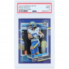 Puka Nacua Los Angeles Rams 2023 Panini Donruss Optic Purple Stars Prizm #238 #/15 PSA Authenticated 9 Rookie Card Puka Nacua Los Angeles Rams 2023 Panini Donruss Optic Purple Stars Prizm #238 #/15 PSA Authenticated 9 Rookie Card