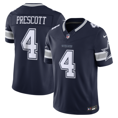 Джерси Dallas Cowboys Dak Prescott Nike Navy Team Vapor F.U.S.E. Stitched Limited