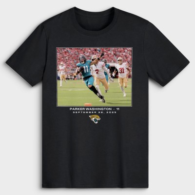 Jacksonville Jaguars Parker Washington Black NFL Flash Features Week 4 T-Shirt