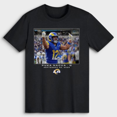 Puka Nacua Los Angeles Rams NFL Flash Features Week 4 T-Shirt - Black