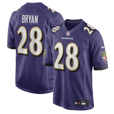 Джерси Baltimore Ravens Taven Bryan Nike Purple Team Game