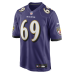 Джерси Baltimore Ravens Josh Tupou Nike Purple Team Game