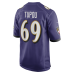Джерси Baltimore Ravens Josh Tupou Nike Purple Team Game