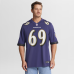 Джерси Baltimore Ravens Josh Tupou Nike Purple Team Game