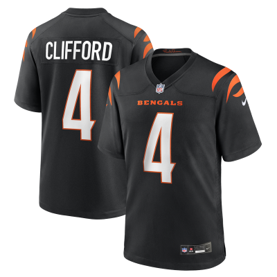 Cincinnati Bengals Sean Clifford Nike Black Team Game Jersey