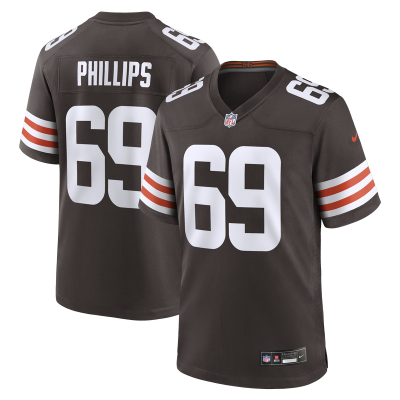 Cleveland Browns Tyre Phillips Nike Brown Team Game Jersey